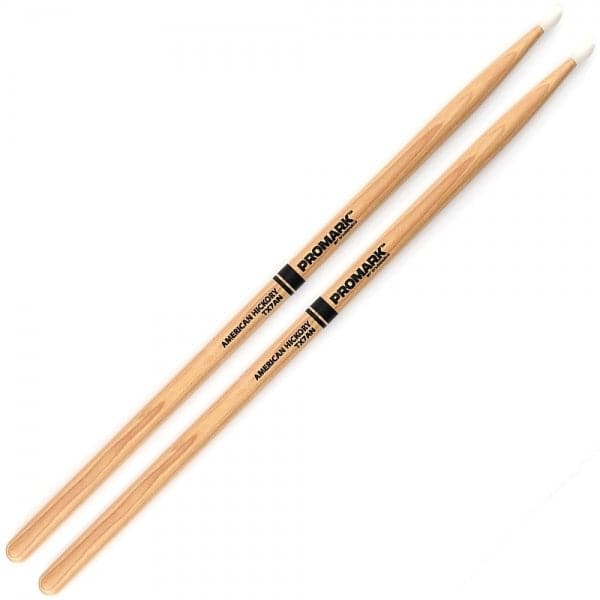 TX7AN Hickory 7A Drum Sticks - Nylon Tip