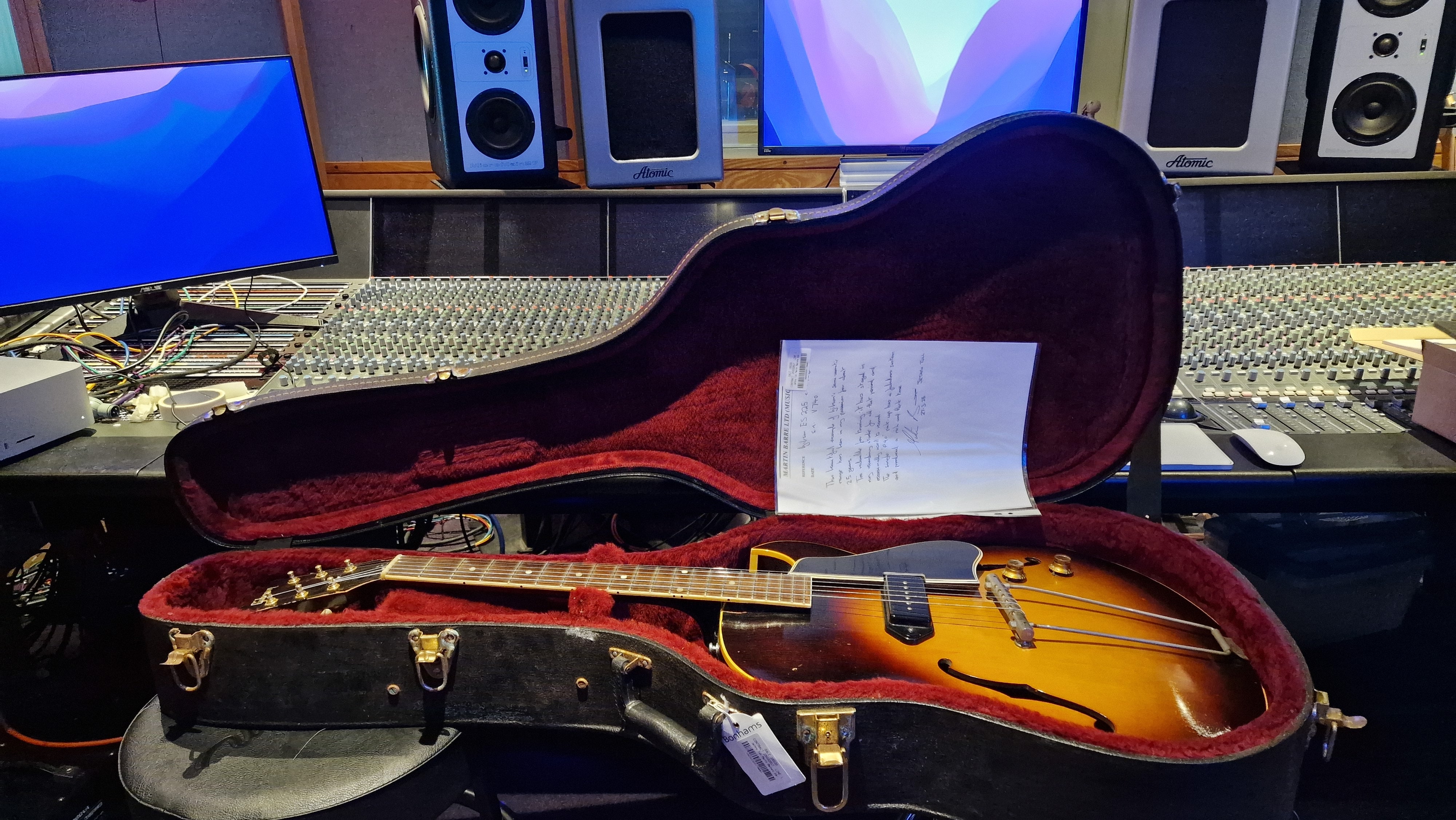 1956 Gibson ES-225 P-90 Florentine Sunburst Artist Owned by Jethro Tull