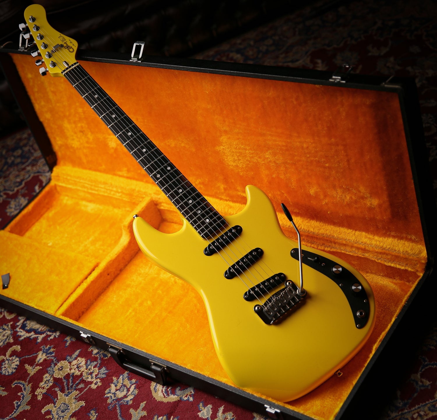 1980s G&L SC-3 Graffiti Yellow Vintage Leo Fender Era