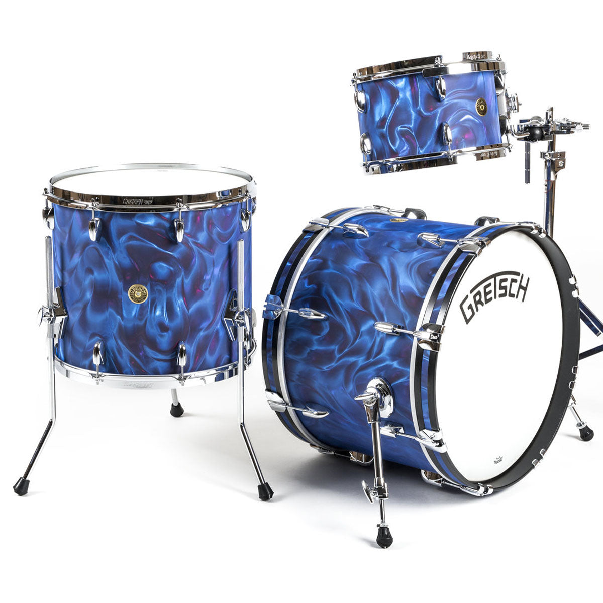 Gretsch USA Broadkaster Shell Pack in Peacock Satin Flame - 20"| 12"| 16"