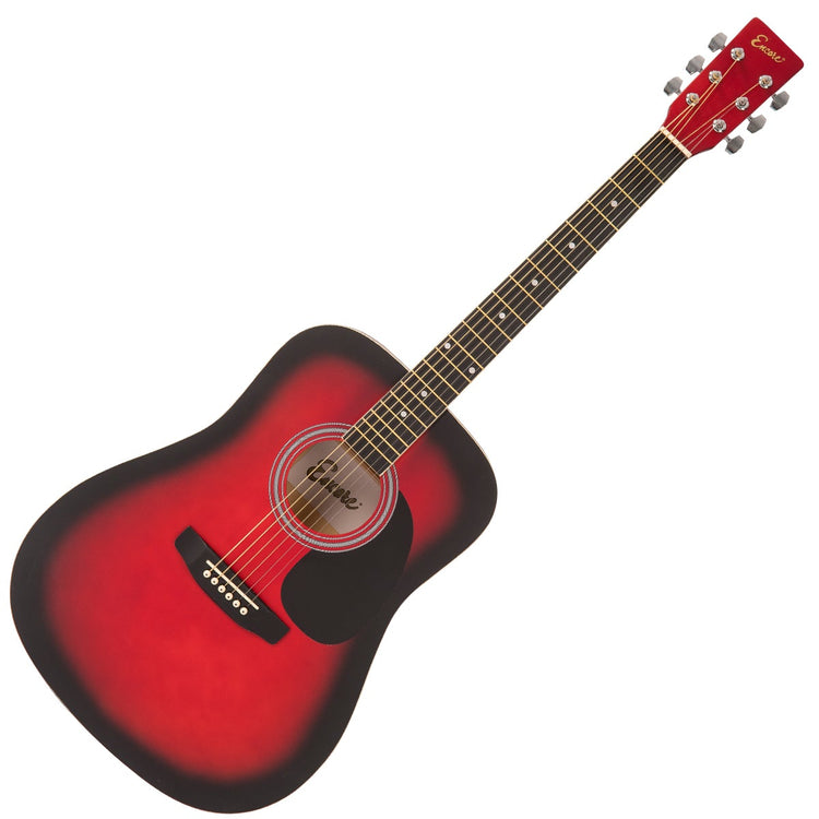 Encore Acoustic Guitar ~ Redburst