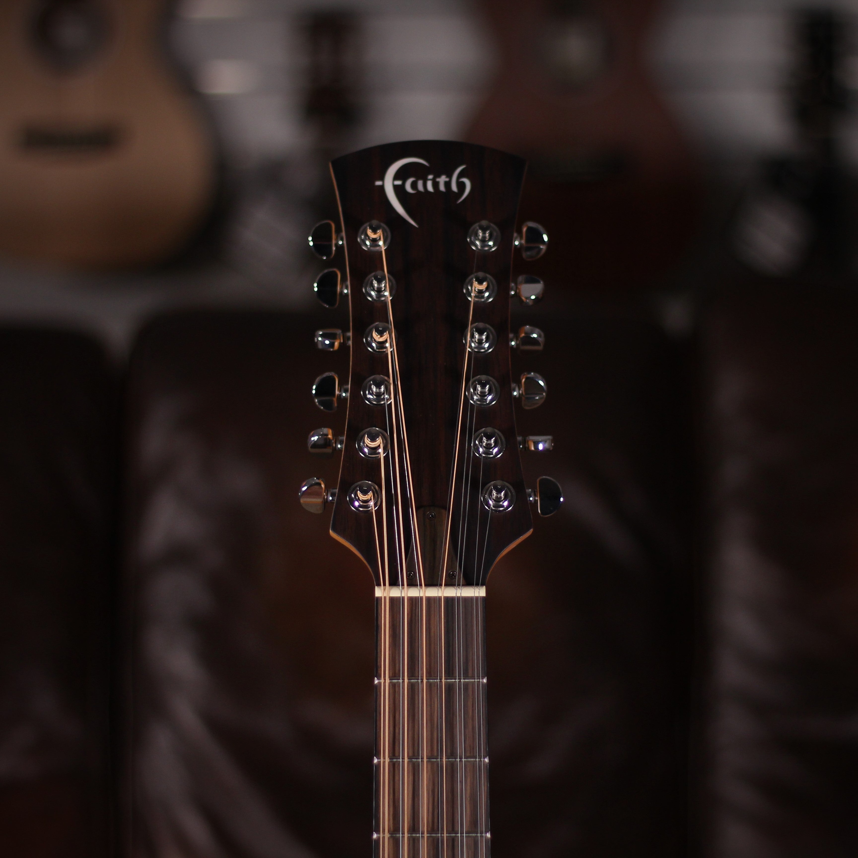 Faith Naked Venus 12 String headstock