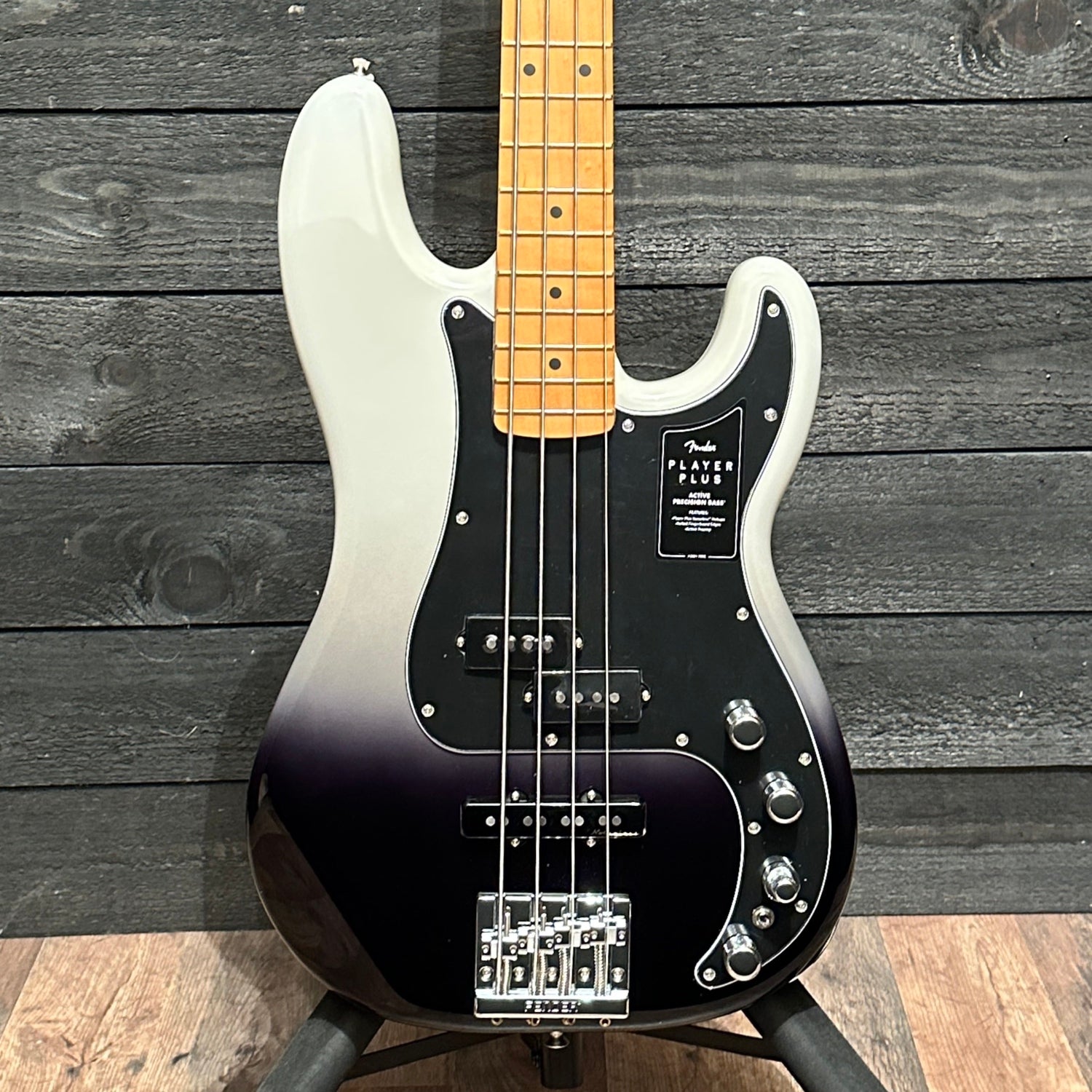 Fender Player Plus Precision P Bass 4 String Electric Bass Guitar - Silver Smoke