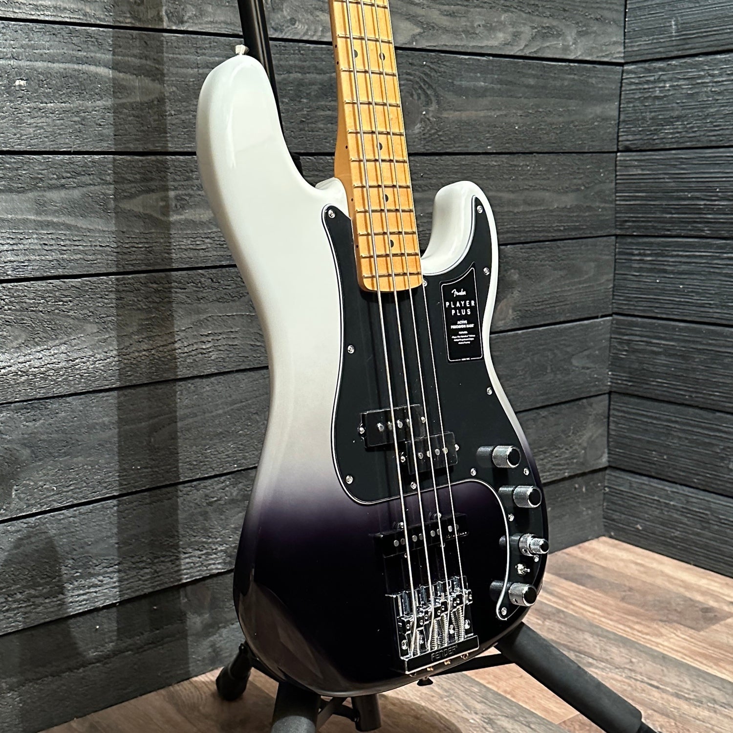 Fender Player Plus Precision P Bass 4 String Electric Bass Guitar - Silver Smoke