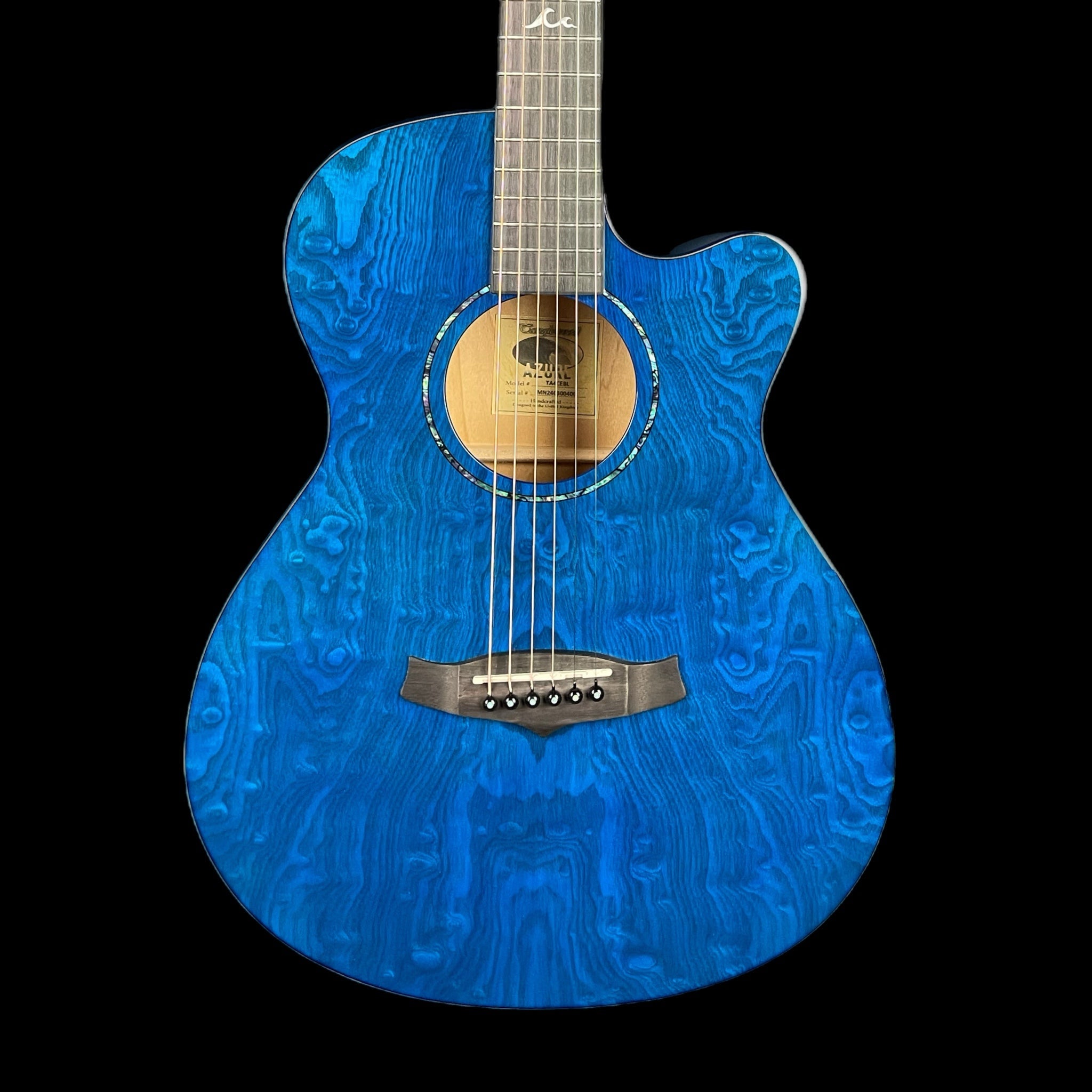 Tanglewood TA4CEBL Serenity Blue Gloss, Azure Series Electro-Acoustic Guitar