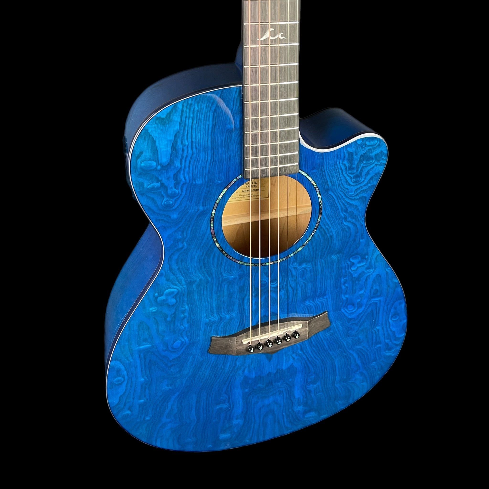 Tanglewood TA4CEBL Serenity Blue Gloss, Azure Series Electro-Acoustic Guitar