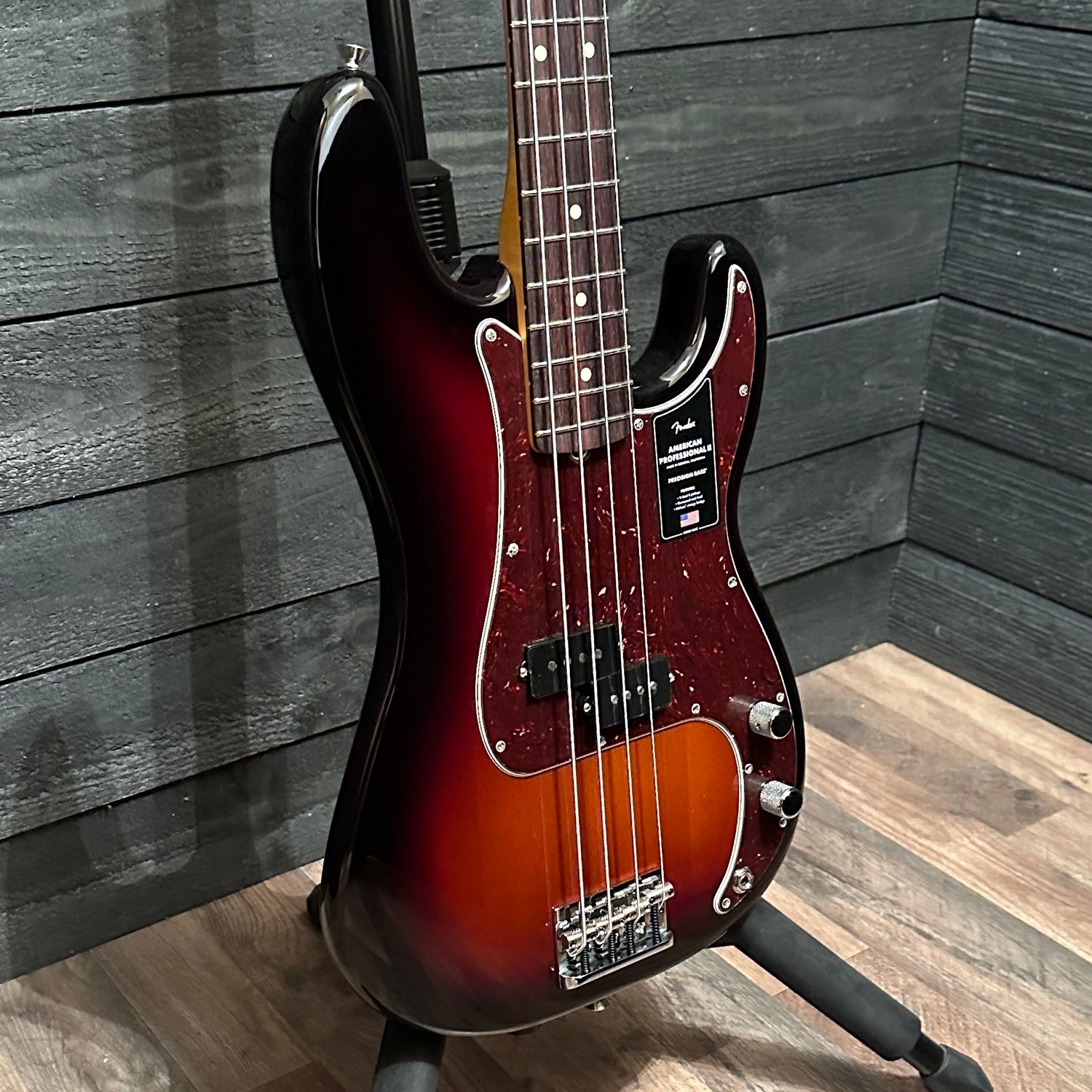 Fender American Professional II Precision P Bass USA 4 String Electric Bass Guitar - Sunburst