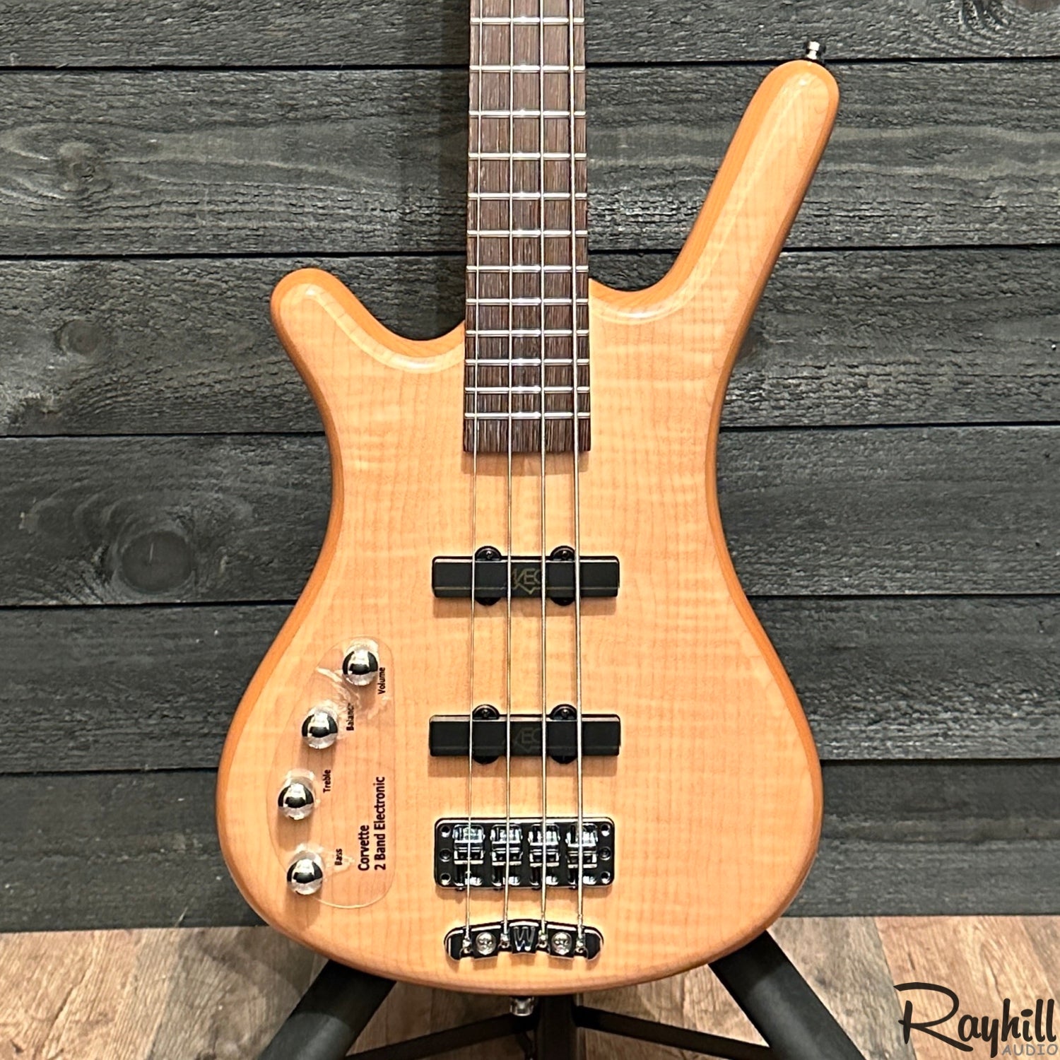 Warwick RockBass Corvette Premium 4-String Left Handed Electric Bass Guitar - Natural