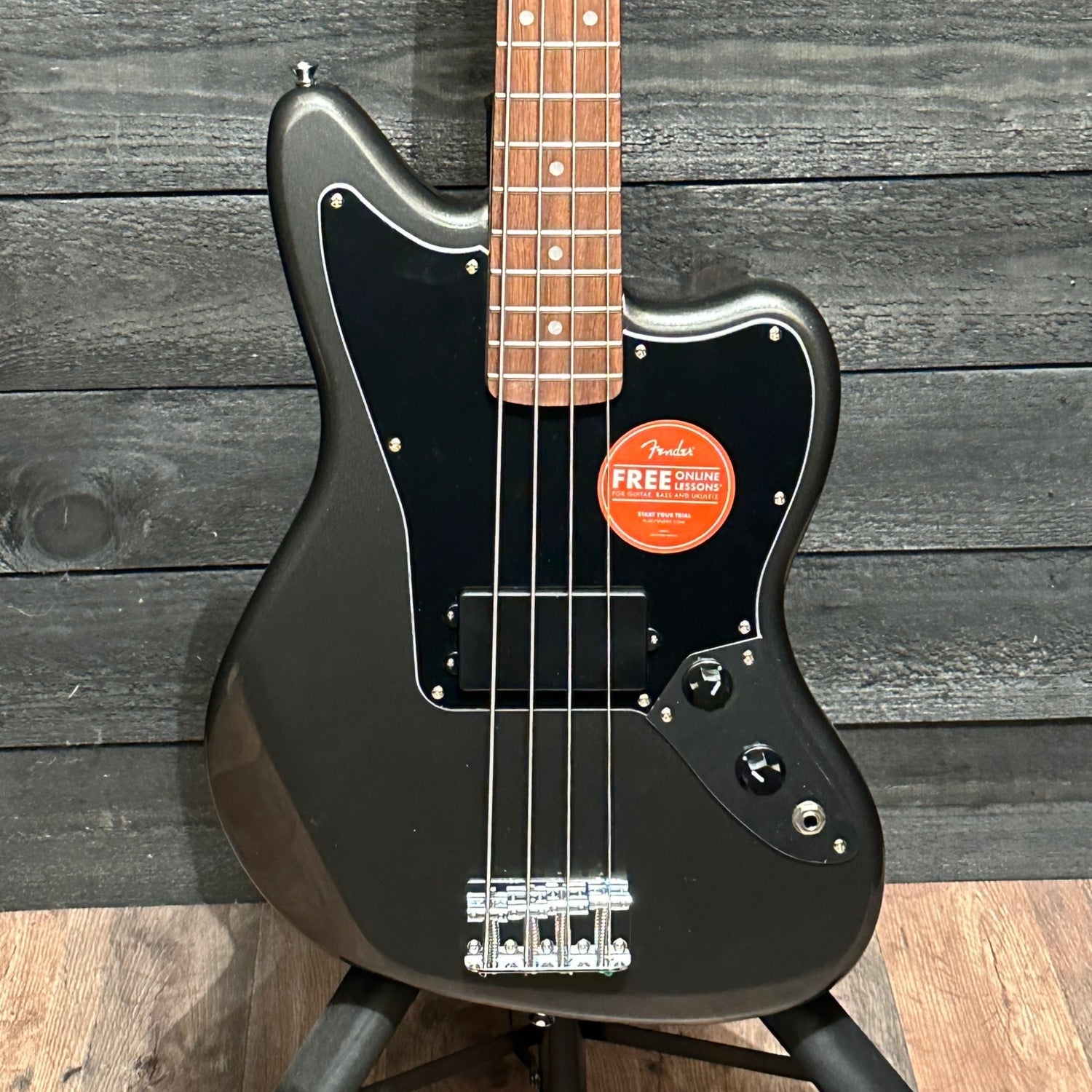 Fender Squier Affinity Series Jaguar Bass H 4 String Electric Bass Guitar - Charcoal Frost Metallic