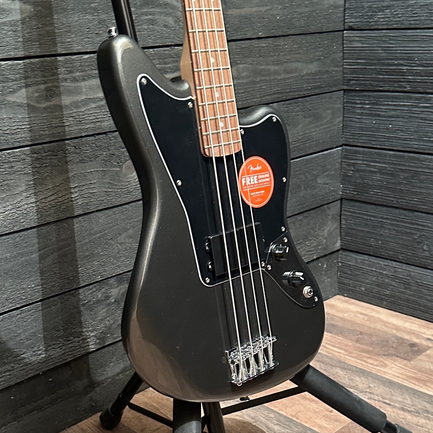 Fender Squier Affinity Series Jaguar Bass H 4 String Electric Bass Guitar - Charcoal Frost Metallic