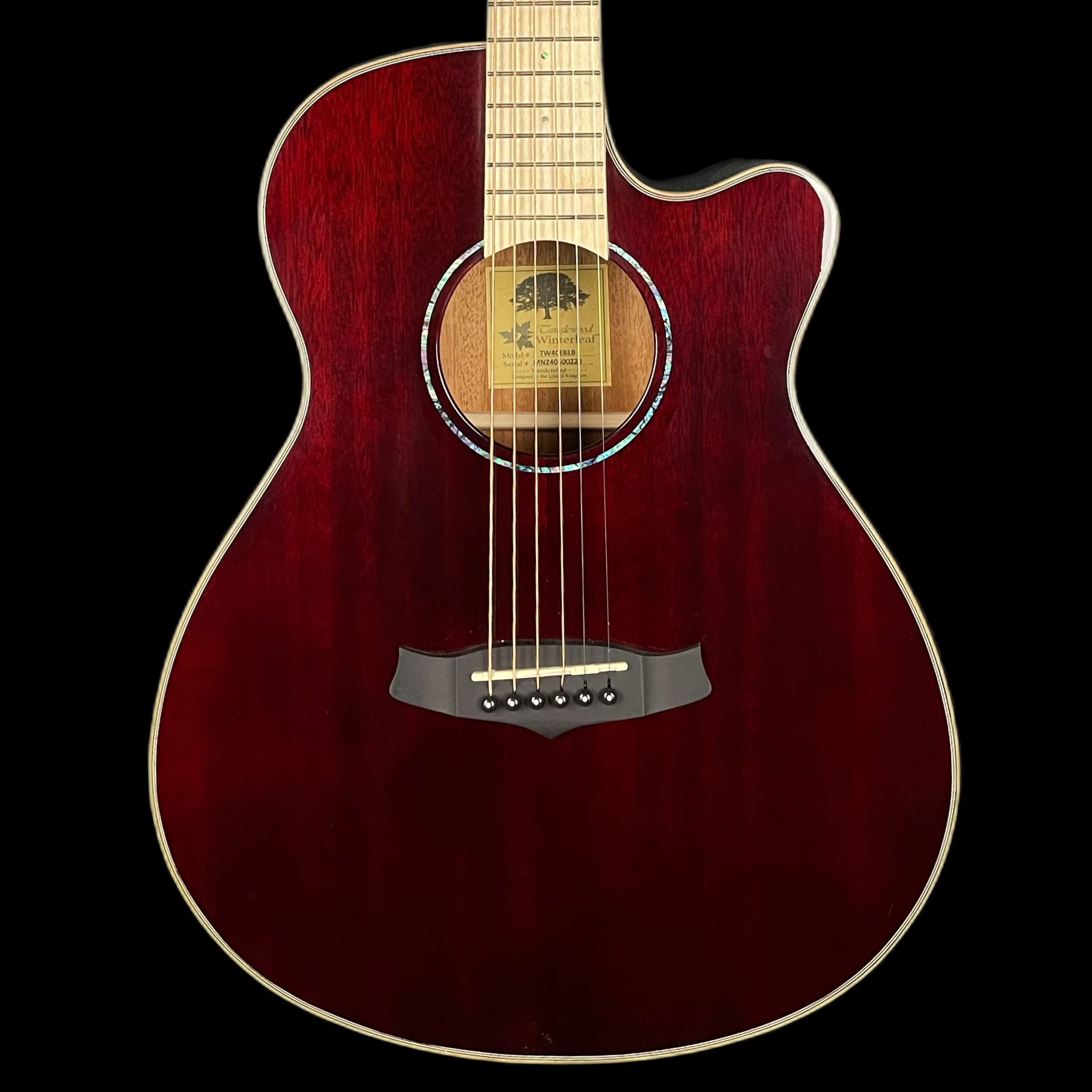 Tanglewood TW4 BLB Electro-Acoustic Guitar, Barossa Red Gloss