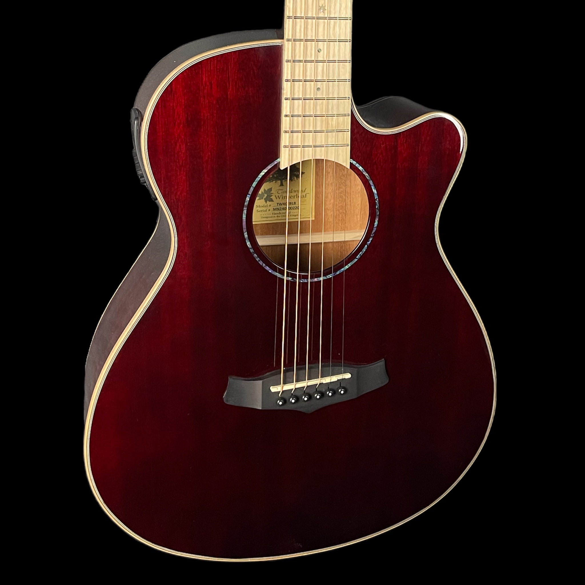 Tanglewood TW4 BLB Electro-Acoustic Guitar, Barossa Red Gloss