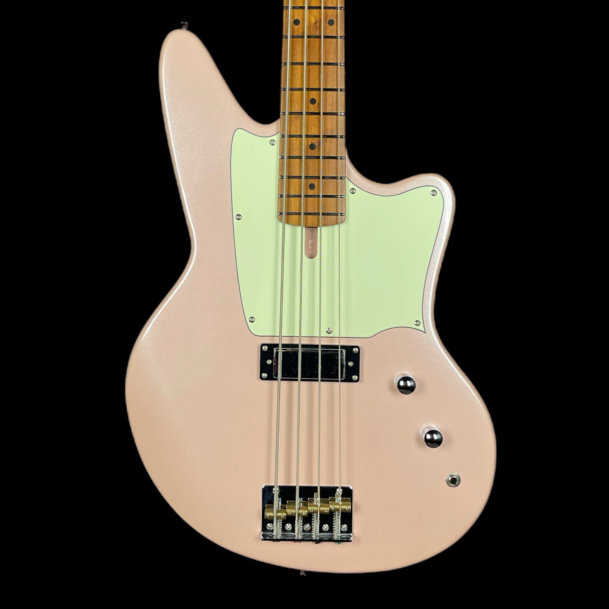 Ashdown The Saint Soap Bass Guitar Roasted Maple Neck in Sparkle Shell Pink