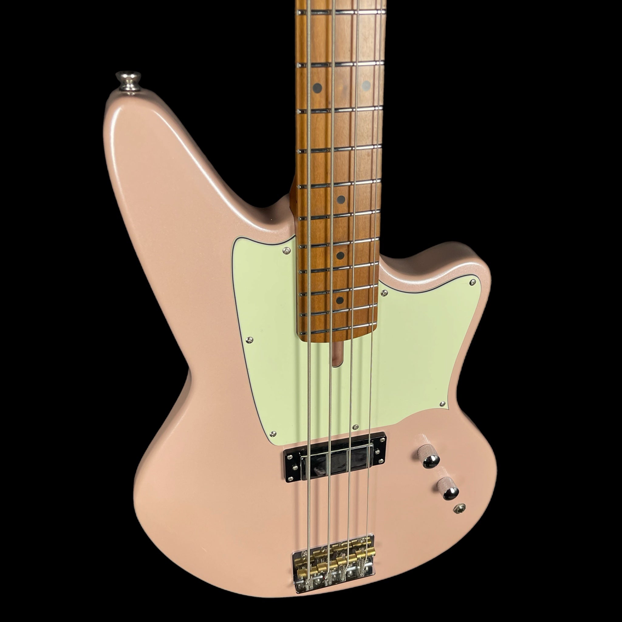 Ashdown The Saint Soap Bass Guitar Roasted Maple Neck in Sparkle Shell Pink