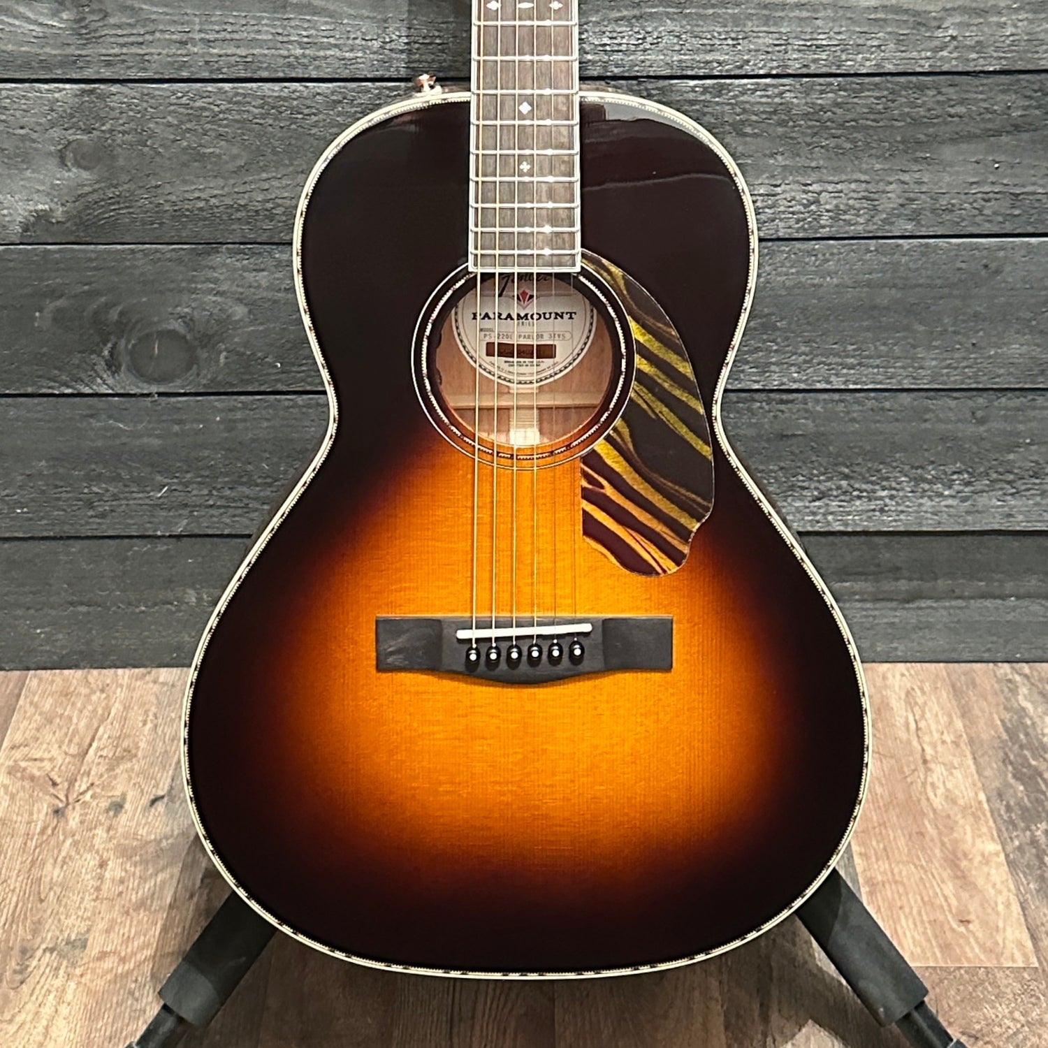 Fender PS-220E Paramount Parlor Acoustic Electric Guitar w/ Case - Sunburst