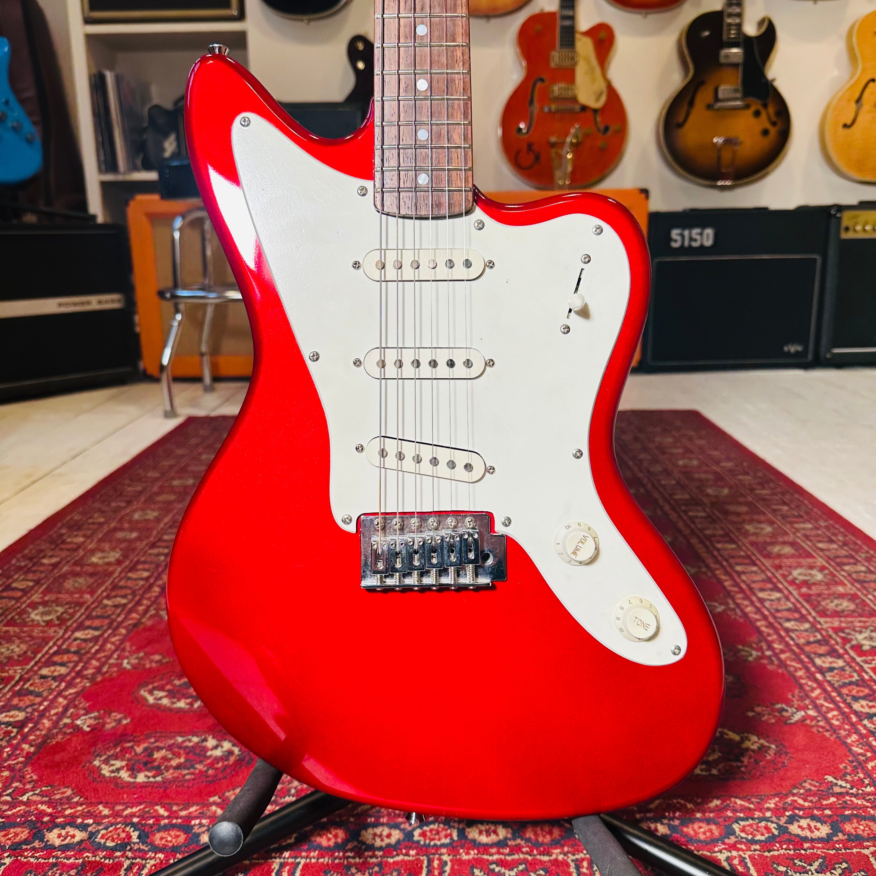 Wesley Jaguar Style Electric Guitar W/ Rosewood Fingerboard - Metallic Red - Preowned