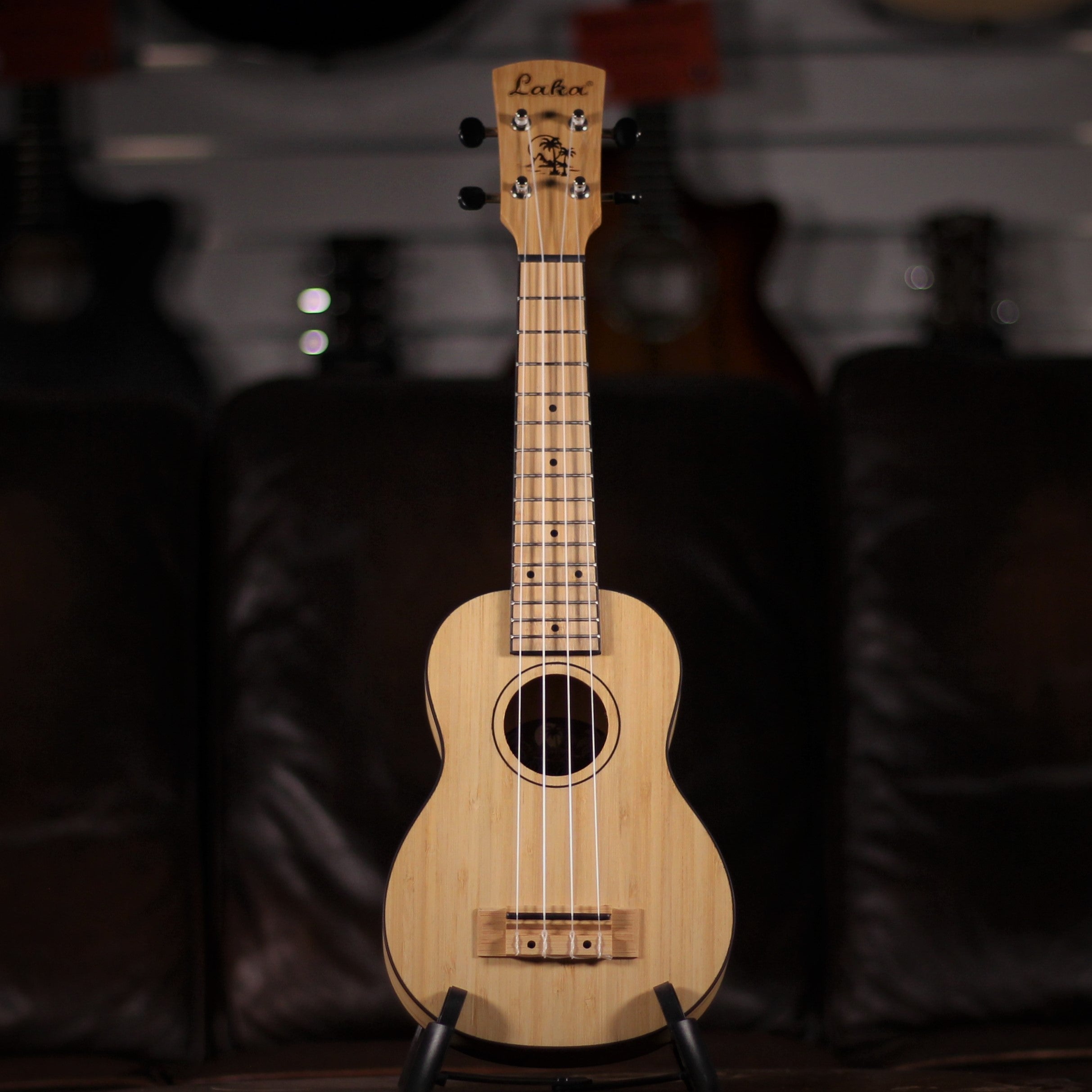 Laka VUS100B Bamboo Soprano Ukulele full