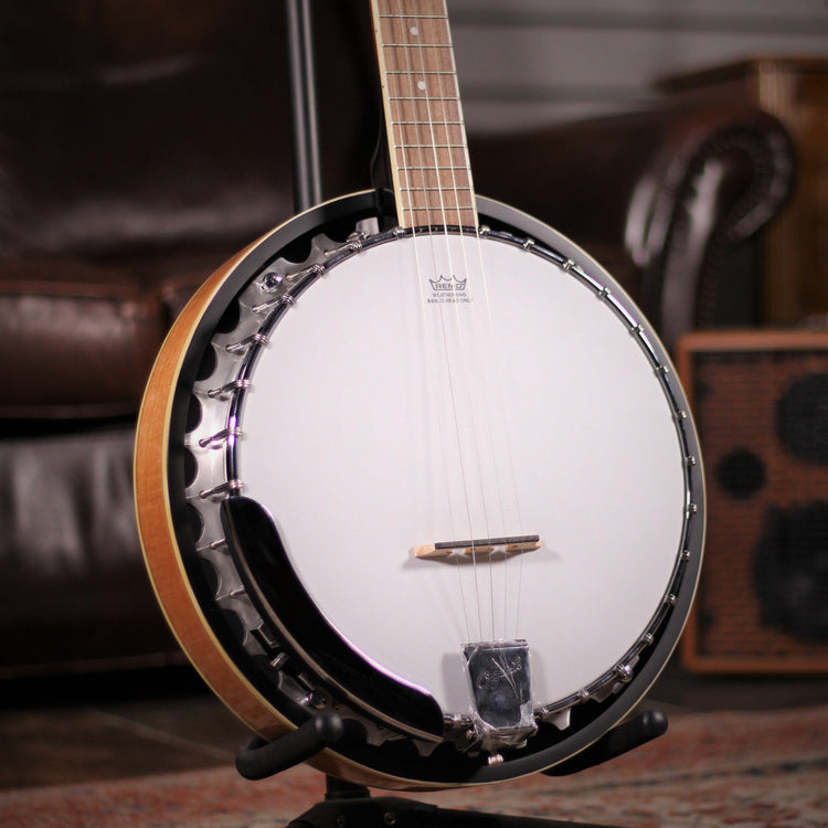 ozark 2104 5 string banjo angled