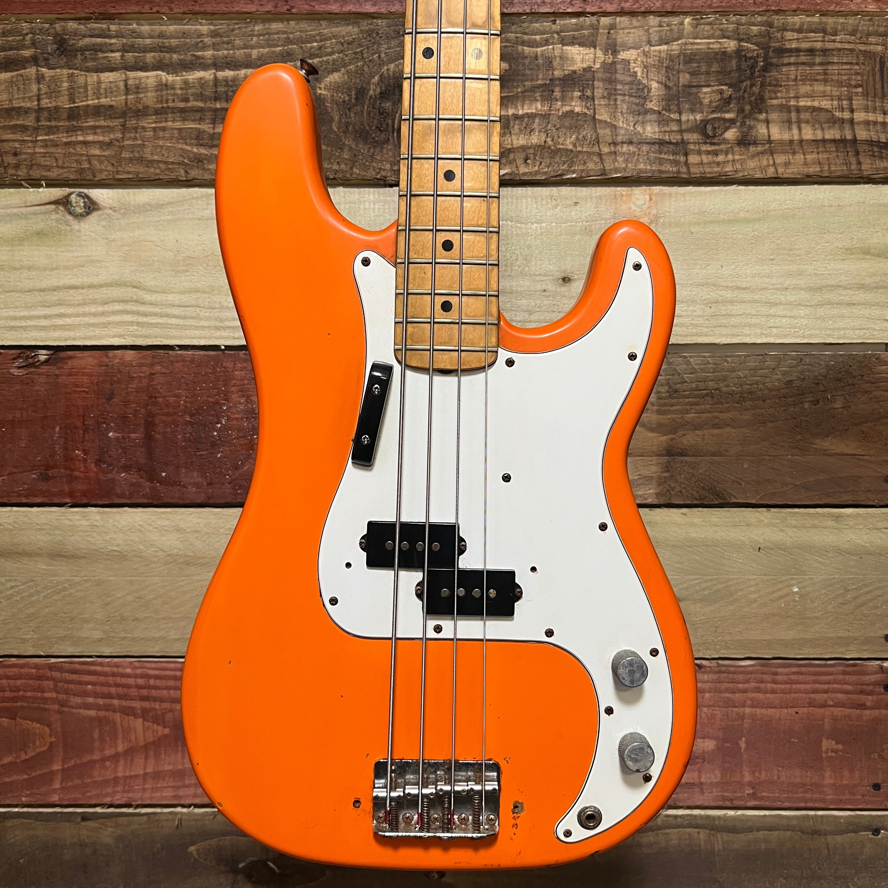 1978-81 Fender Precision Bass International Series Capi Orange Maple Neck