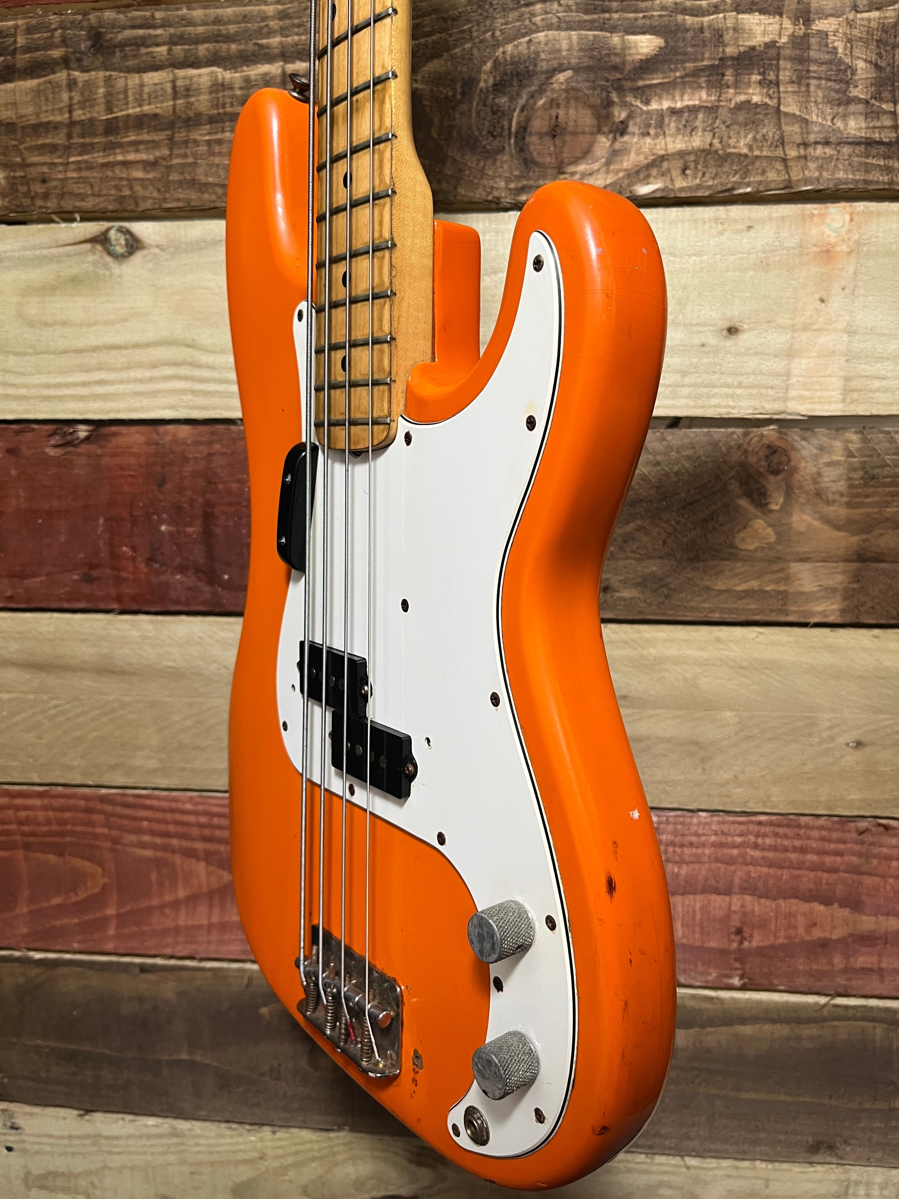 1978-81 Fender Precision Bass International Series Capi Orange Maple Neck