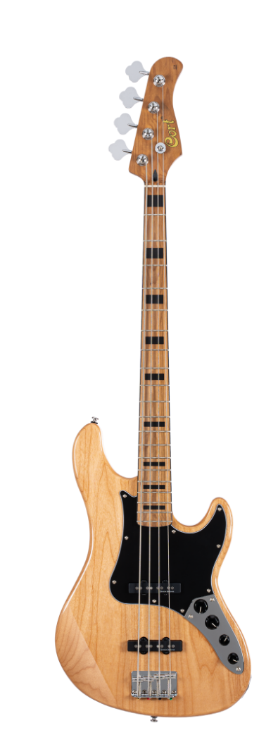 Cort GB64JJ Jazz Bass Block Inlays in Natural