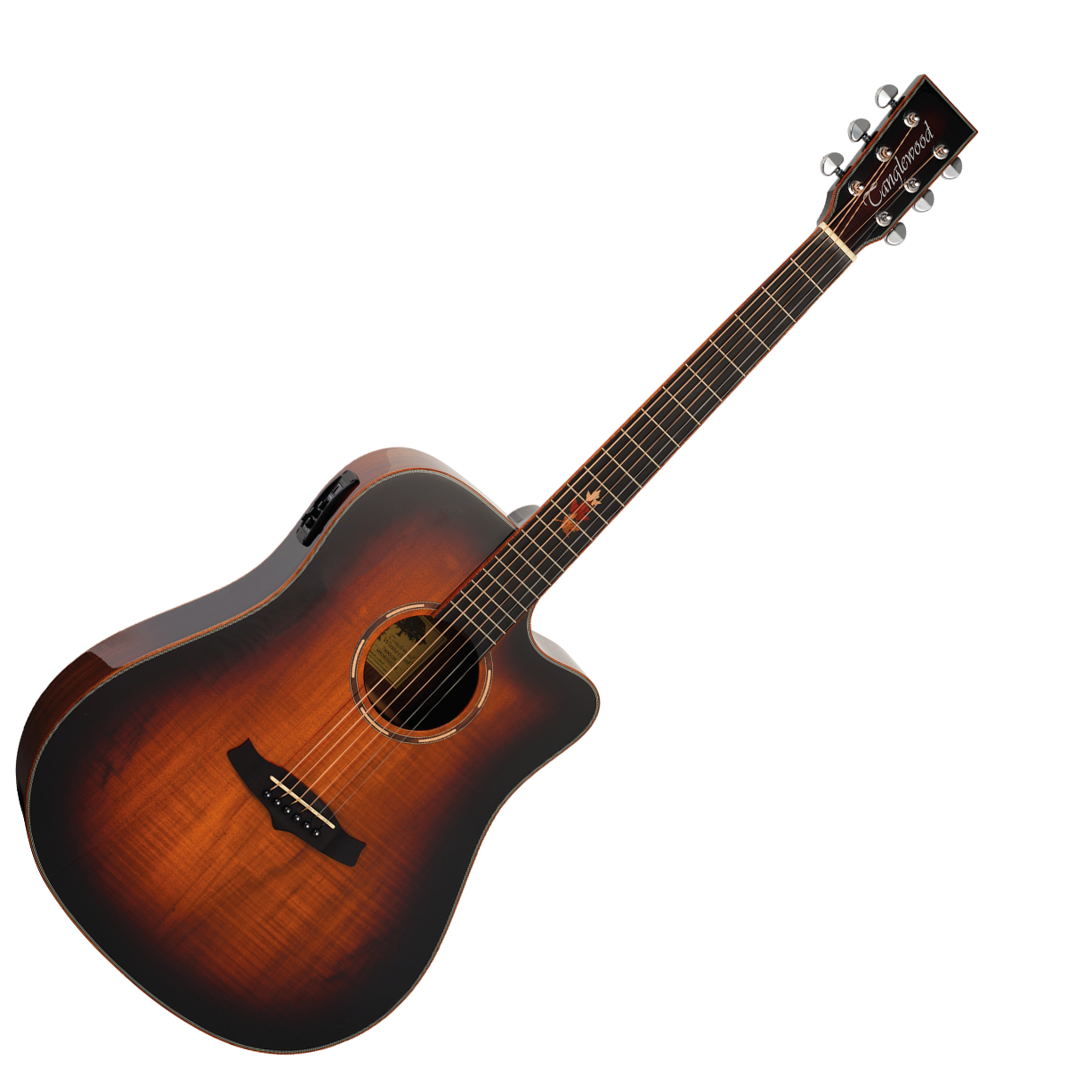 Tanglewood TWX5CEK Winterleaf Exotic Cutaway Dreadnought Electro Acoustic Guitar - Autumn Burst Gloss