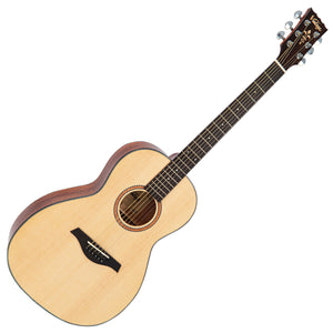 Natural Gloss Vintage Performer Series Acoustic Parlour Guitar 