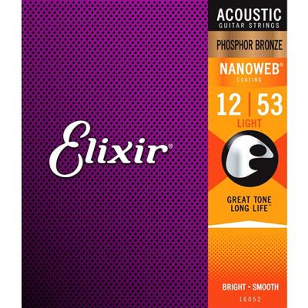 Elixir Phosphor Bronze Nanoweb 16052 12-53