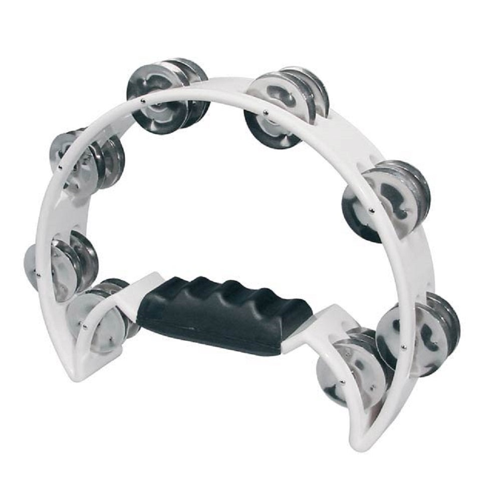 Hayman 1/2 Moon Tambourine White