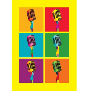 Pop Art Microphone Card