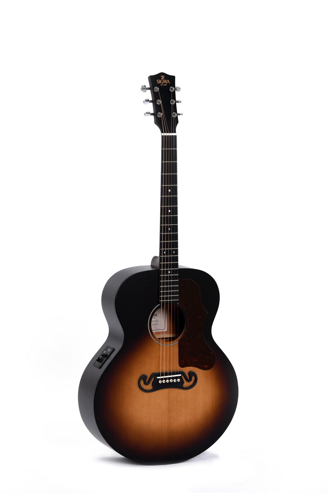 Sigma GJM-SGE+ Electro Acoustic Guitar Satin Sunburst