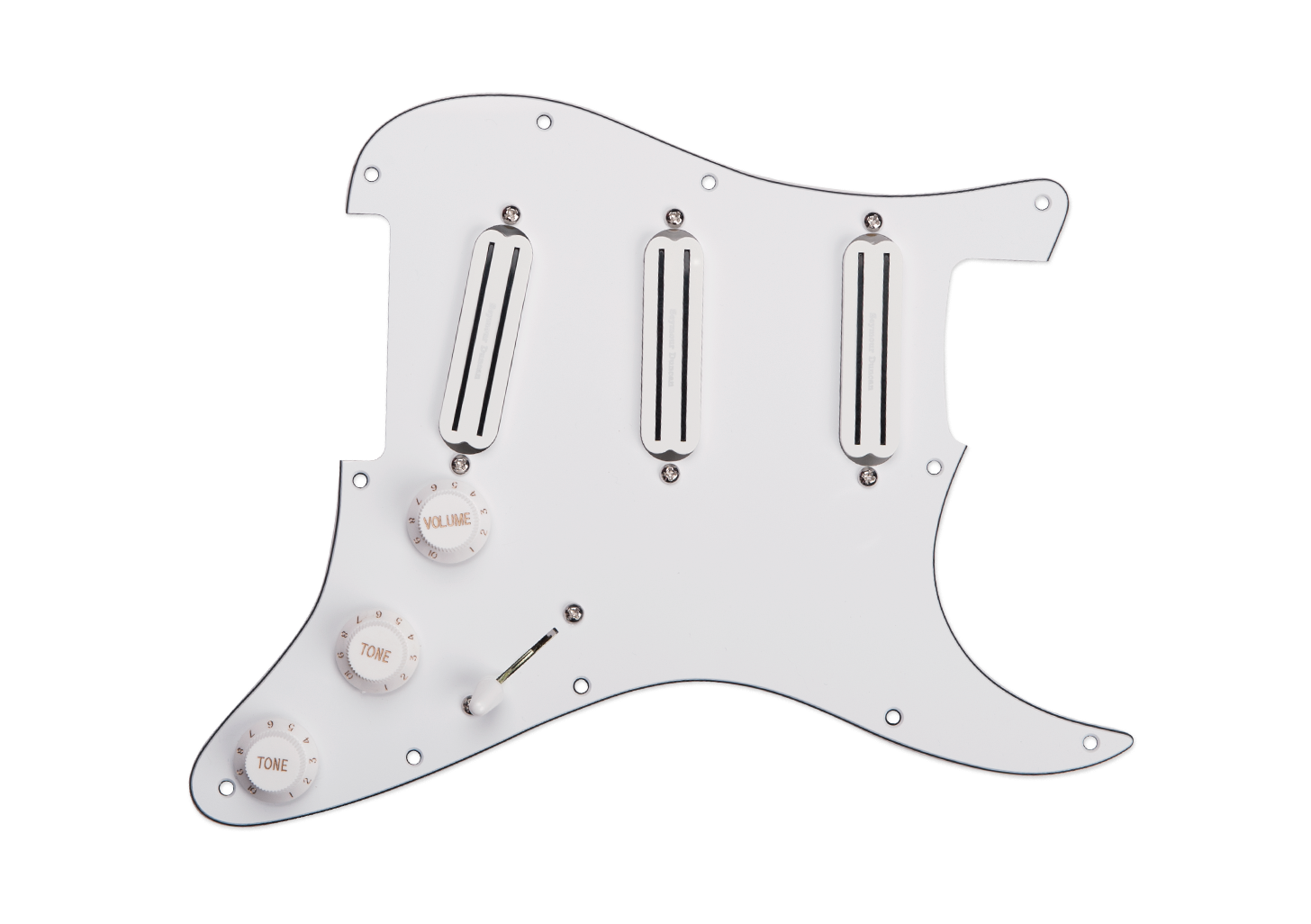 ^PICKGUARD ASSY TRIPLE RAILS WHITE