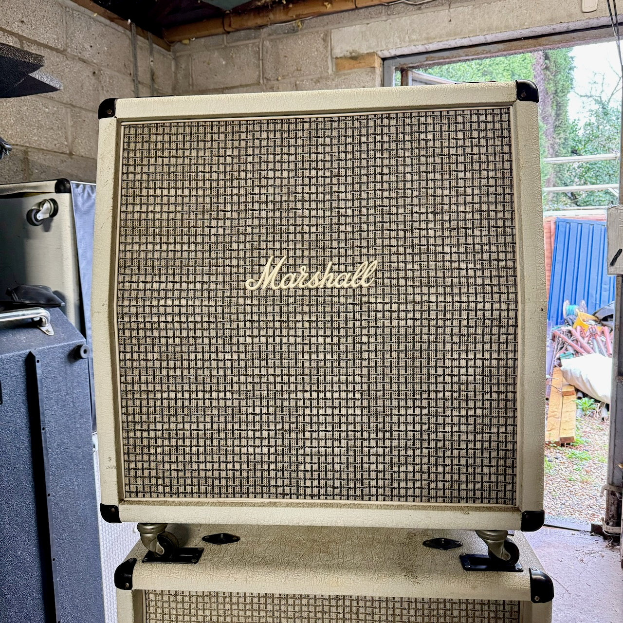 Vintage 1980s Marshall JCM800 White 4x12 Cabinet G12T75