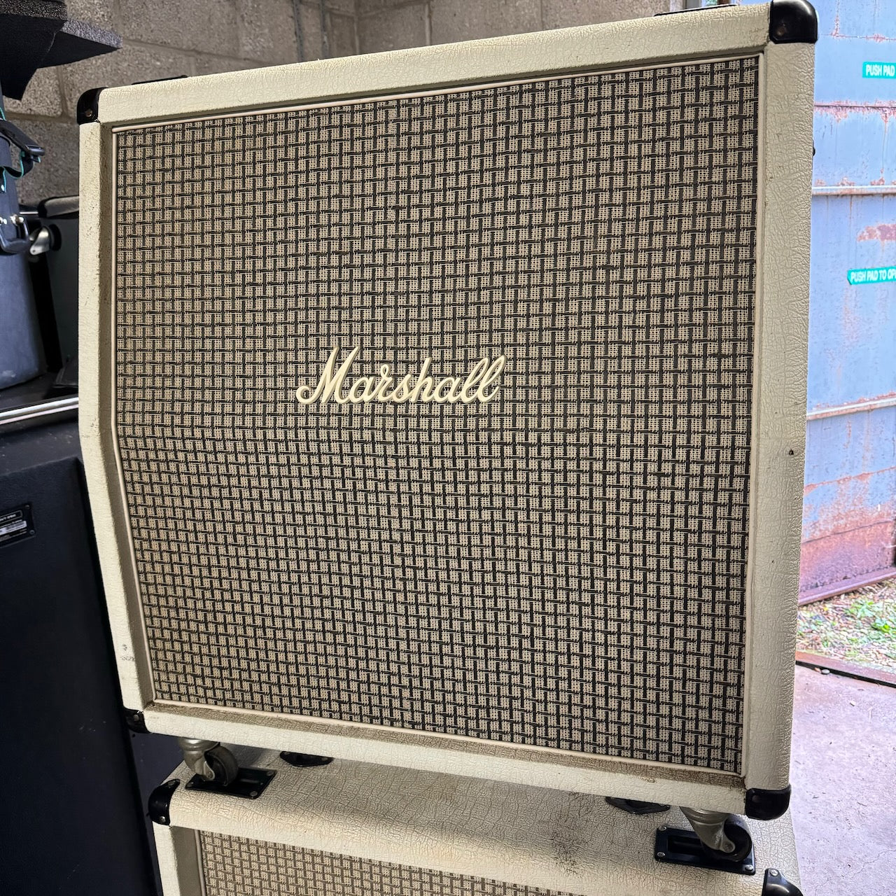 Vintage 1980s Marshall JCM800 White 4x12 Cabinet G12T75