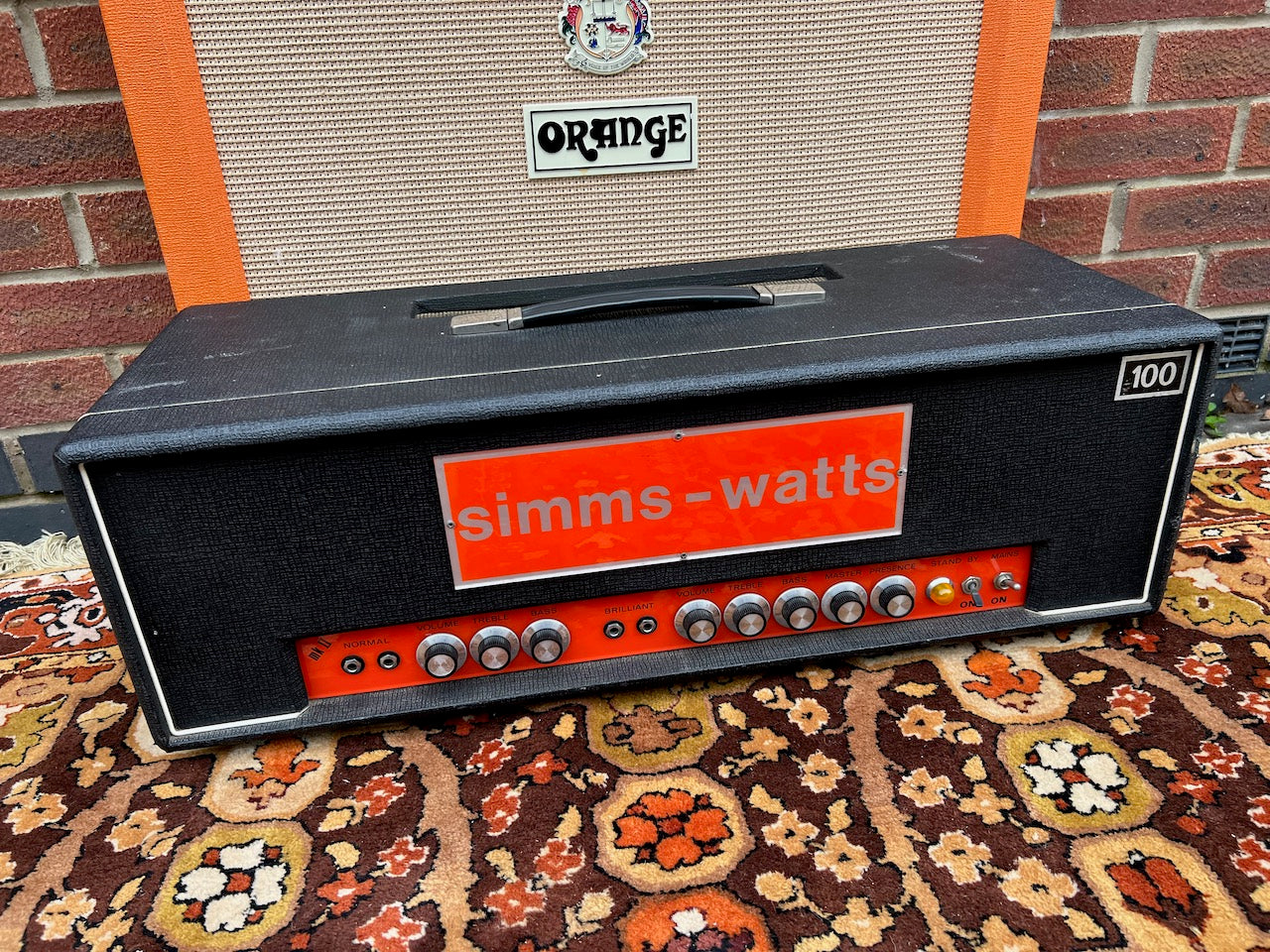 Vintage 1970s Simms Watts AP100 MK2 100w Amplifier Head