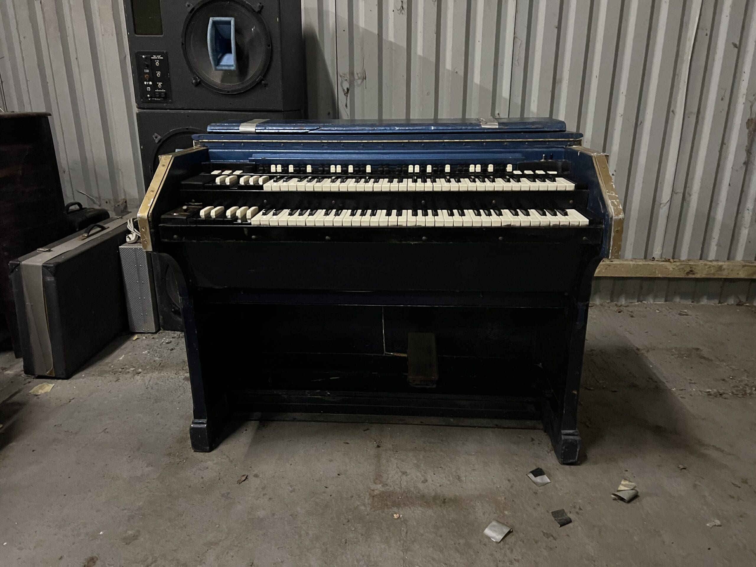 Vintage 1960s Hammond C3 Blue Organ Stool Leslie STEVE WINWOOD